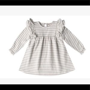 Quincy Mae Fog Stripe Dress & Bloomer Set